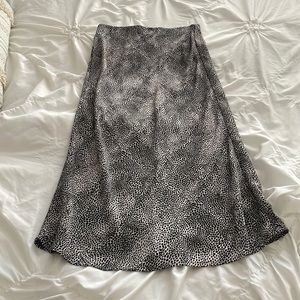 Printer midi skirt
